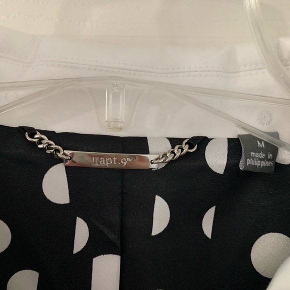 Apt.9 Misses Coat, Size: Medium, Color: White/Black with White Polka Dots - Picture 4 of 8